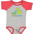 thumbnail image 3 of Inktastic Dinosaur Little Brother Green Boys Baby Bodysuit, 3 of 5