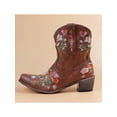 thumbnail image 6 of Audeban Womens Cowboy Boots Embroidery Cowgirl Western Low Block Mid Calf Riding Boots, 6 of 8