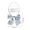 thumbnail image 2 of INSPIRAR CHIC Lazo de cuadros preatado, lindo, elegante y colorido para mujeres, uniforme escolar, azul y blanco, 2 of 6
