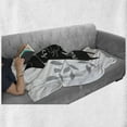 thumbnail image 6 of Squirrel Soft Flannel Fleece Blanket, Abstract Black Animal Silhouette with an Inspirational Words Be Brave, Cozy Plush for Indoor and Outdoor Use, 50" x 70", Black Pale Grey White, by Ambesonne, 6 of 6