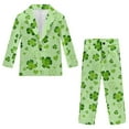 thumbnail image 4 of Xoenoiee Green Shamrock Heart Love Print Boys Formal Suit Set Kids 2 Piece Suit Jacket Pants Set St. Patrick's Day Wedding Tuxedo Suits Outfits Dresswear, Size 13-14 Years, 4 of 7