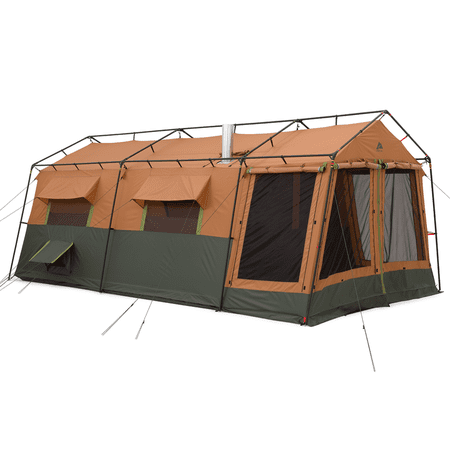 OZARK TRAIL 10-PERSON APPALACHIAN TENT, 4 SEASON WITH STOVE OUTLET
