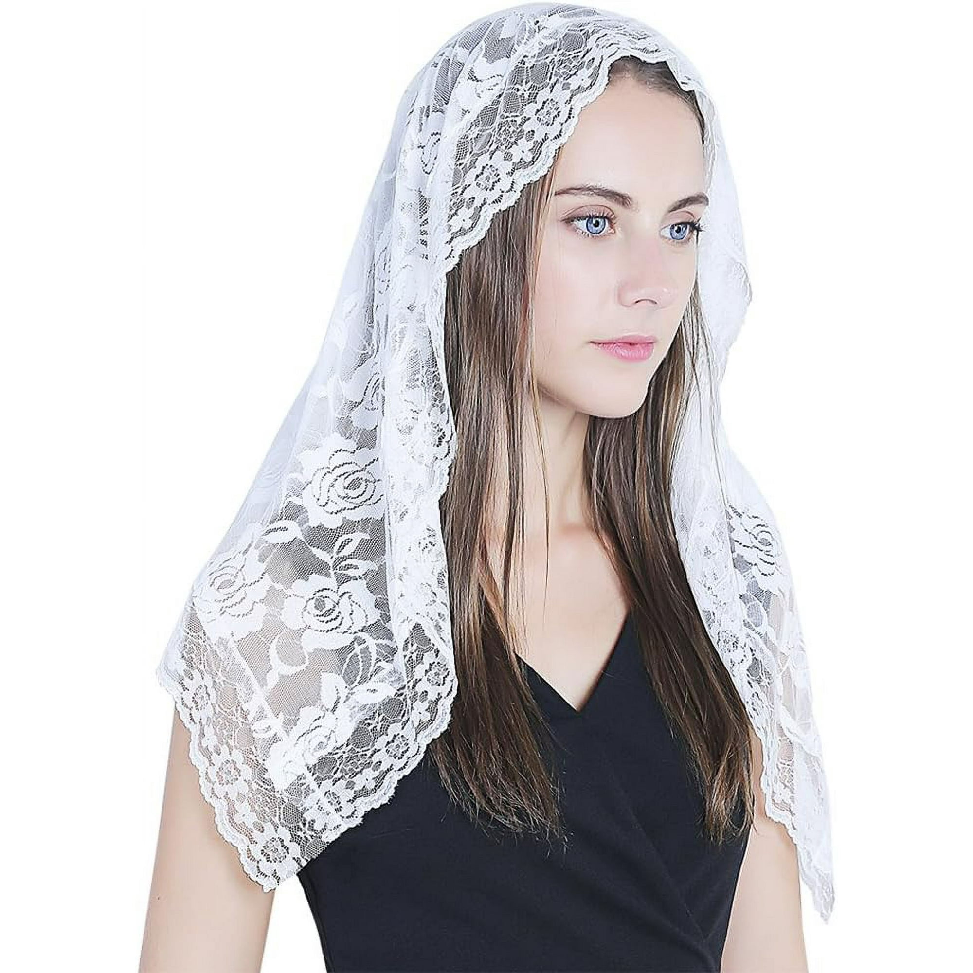 ORUYROP Veil Lace Mantilla Catholic Church Chapel Veil Head