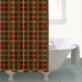 thumbnail image 4 of Brown Red Yellow Plaid Checkered Pattern Shower Curtain 84"x72" ,Bathroom Decorative Shower Curtains Set with 12 Hooks,Modern Waterproof Washable Shower Curtain, 4 of 6