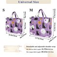 thumbnail image 2 of FORMRS Womens Corduroy Tote Bag Crossbody Shoulder Handbag with Pocket, Purple Halloween Pattern, 2 of 7
