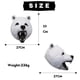 thumbnail image 3 of Máscara de Halloween, máscara de oso, disfraz de animal para accesorios de disfraz de carnaval de Halloween, máscara de oso lindo, sombrero de animal de oso polar, disfraces de anime de fiesta de graduación de Halloween (blanco) Rojo Verde, 3 of 4