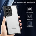 thumbnail image 3 of Matte Case Compatible with Samsung Galaxy S22 Ultra Case,Slim Translucent Frosted Case Cover Hard PC Back Military Drop Protection Phone Case Skin-Friendly Case for Girls&Boys,Black, 3 of 13
