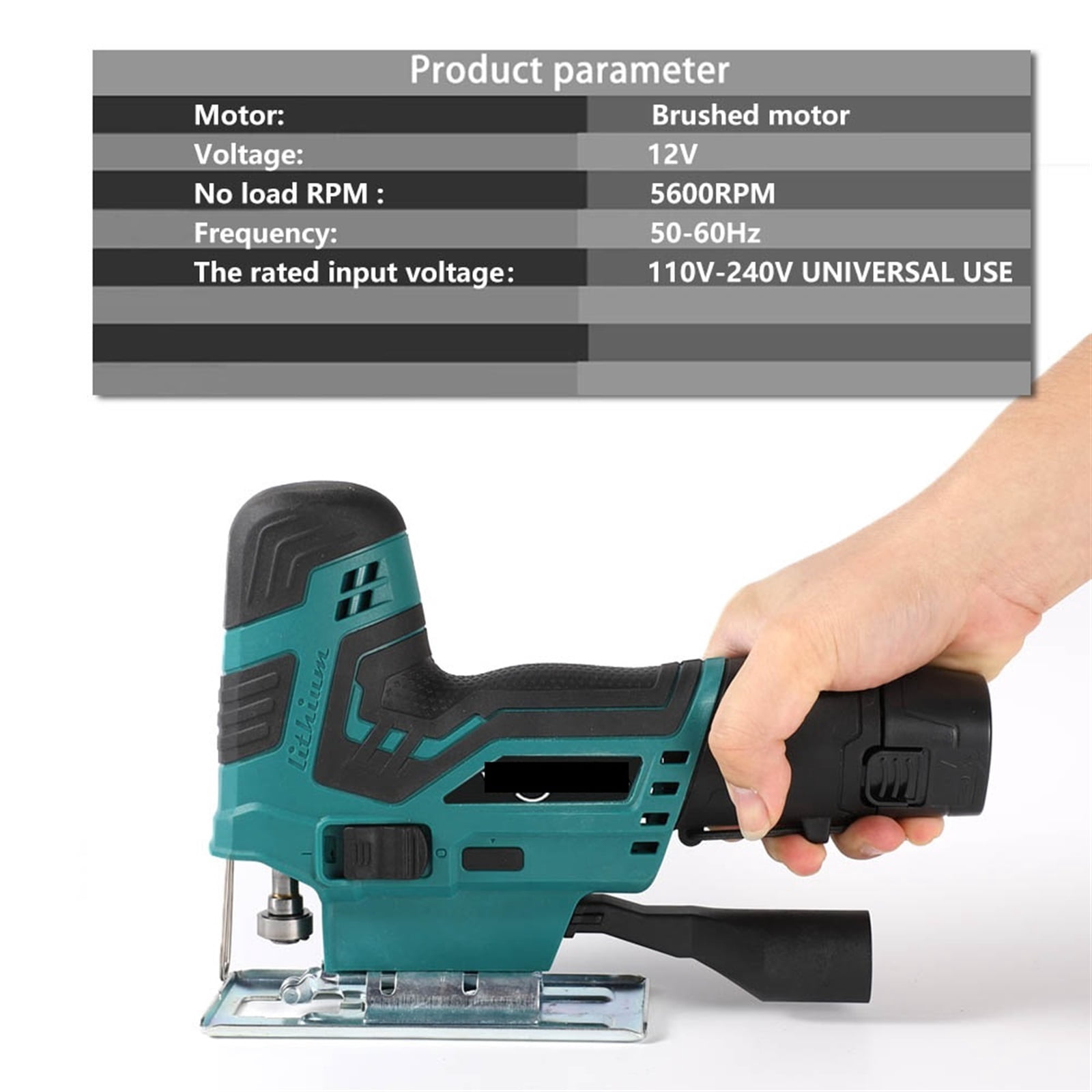 12V Cordless Jig Saw Portable Electric Jigsaw Rechargeable Mini Logging Saw Wood Cutting Portable Woodworking With Battery ,Efficient Cutting