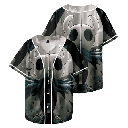 Hollow Knight Baseball Uniform Streetwear Thin Clothing Hip Hop Style Short Sleeve