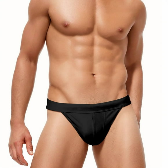 TOOYOU Mens Swim Trunks Fashion Leisure Solid Color Hawaii Soft And Comfortable Swimming Hot Springs With Triangle Swimsuit Trunks Comfortable Casual Swimsuit Black