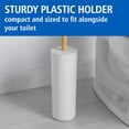 thumbnail image 6 of Mainstays Toilet Bowl Brush and Holder, White with Natural Bamboo Handle, 6 of 6