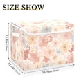 thumbnail image 3 of Charming Flowers Petals Foldable Storage Bins with Lids Handles Collapsible Storage Containers Tote Boxes 16.5 x 12.6 x 11.8 inches, 3 of 7