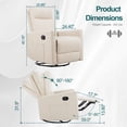 thumbnail image 2 of Gianna Adjustable Recliner Chair with Padded Seat, Modern Design for Living Room, Bedroom, Beige, 2 of 5