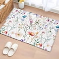 thumbnail image 3 of Watercolor Flowers Front Door Rugs 2x3 ft Spring Floral Garden Small Rug for Entryway Non Slip Washable Bathroom Door Mat Absorbent Floor Mat for Indoor Entrance, 3 of 9