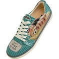 thumbnail image 4 of Dogo Vegan Leather Sneakers for Women - Handmade and Unique Fashion Sneakers for Women, You are a Sleepy Red Panda Design, Size 7, 4 of 5
