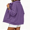 thumbnail image 6 of Hurxie Full Zip Up Hoodie Women Lightweight Soft Slim Fit Long Sleeve Hooded Tops Casual Sweatshirt with Pockets, 6 of 6