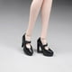 thumbnail image 5 of Zapatos de muñeca BJD Hugo tacones altos juguete simulación Mini Accesorios encantadores negro 1/6, 5 of 8