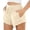 Beige, variant on Arlun Women's Sweat Shorts with Pockets Trendy Spliced Drawstring Elastic High Waist Loose Fit Athletic Running Shorts Comfortable Solid Color Summer Casual Short Pants White XS