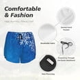 thumbnail image 6 of Haiem Blue Christmas With Snowflakes Women's 2 in 1 Running Shorts - Lightweight Athletic Workout Gym Yoga Breathable Sports Shorts Liner with Phone Pockets-Small, 6 of 9