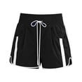 thumbnail image 5 of Dvprdro Mesh Workout Shorts for Women High Waist Drawstring Loose Fit Running Shorts with Built in Brief, 5 of 7