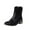 Black, variant on Women's Shoes Women's Slip On Ankle Boots Women's Fashionable Casual Versatile Cool Winter Solid Color Short Boots Thick Low Heel Ankle Boots Coffee 40