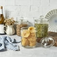 thumbnail image 3 of Mason Craft & More Set of 3 Airtight Large Glass Apothecary Jars with Lids, Clear Classic Mason Storage Canisters, 2 Liter (64oz), 3 of 8