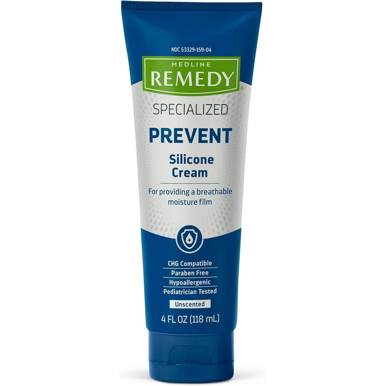 Medline Remedy Silicone Cream 4 oz - Skin Barrier Repair, Chafing