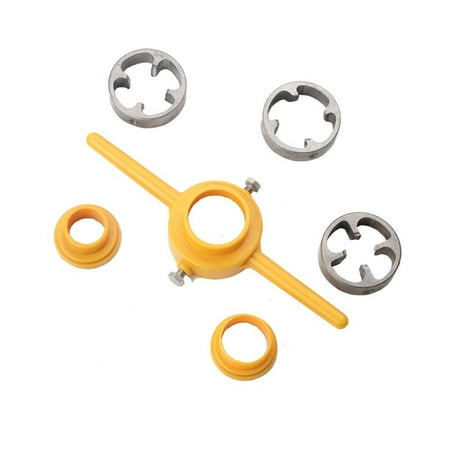 

Npt Die Set PVC Thread Tool Maker 1/2 3/4 1 Inch PVC Pipe Threader Screw Die