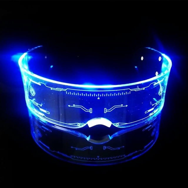 Gafas LED con control de colores para fiestas, discotecas y eventos nocturnos - Material acrílico resistente y diseño cómodo