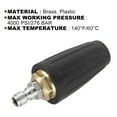 thumbnail image 4 of Unique Bargains Black 1/4 Inch Quick Connect 3mm Rotating Spray Turbo Nozzle 4000PSI for Pressure Washer, 4 of 6
