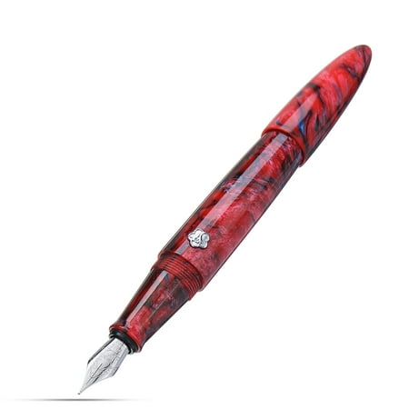 LIY High-end Red Resin Fountain Pen Extra Fine\Fine Nib SCHMIDT Converter (Best High End Pens)