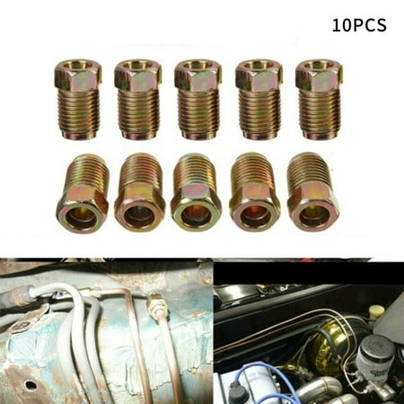 

10pcs M12 Brake Pipe Nuts Male Metric 12mm x 1.0mm Nut Galvanized 3/16 Pipe