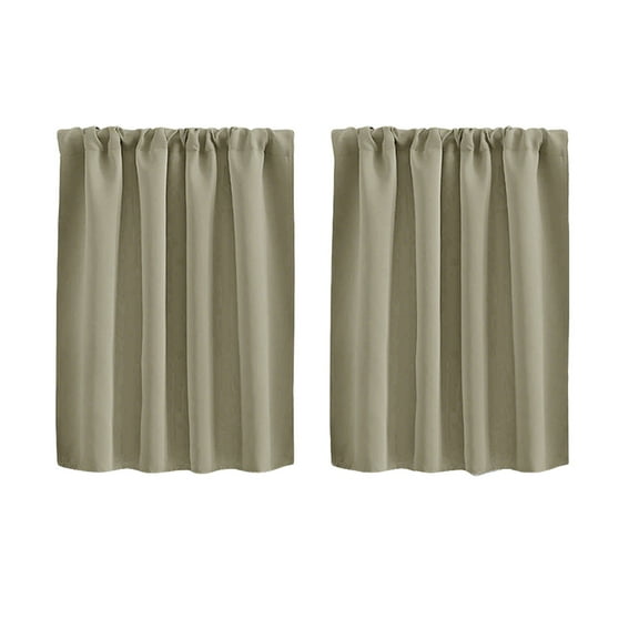 Short Curtains Half Window Curtains for Bedroom, Kitchen Curtain Tiers for Windows, Energy Saving Drapes for Bathroom Shades, Wide 30 x Long 36 inches