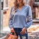 thumbnail image 4 of Mujeres moda casual sólido manga larga camiseta tops blusa pulóver Fridja bvmnju4261, 4 of 9