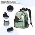 thumbnail image 3 of Honeii Majestic Ostrich In Forest Print School Backpack,Casual Lightweight Travel Rucksack Daypack,Backpacks for College High, 3 of 6