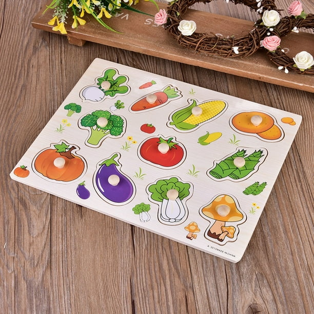 Rompecabezas Para Niños, Mano De Obra Fina De Primera , Desarrollo Visual Para El Mar, Animales, Frutas, Verduras Opcionales