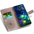 thumbnail image 2 of MINKUROW Case for LG V50,PU Leather with Kickstand and 3 Card Slot Flip Wallet Phone Cover (Black), 2 of 5