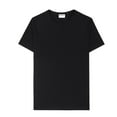 thumbnail image 5 of Mens 100% Cotton Thick Casual T-Shirt Black Short Sleeve Tee Crew Neck V-Neck, 5 of 7