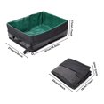 thumbnail image 3 of Caja de arena de viaje, bandeja de arena plegable para gatos, colección de arena para gatos antifugas con asa para conejos pequeños y medianos, 3 of 5