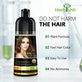 thumbnail image 3 of (2 pack) Herbishh Chestnut Brown Shampoo, Hair Dye Shampoo 3 in 1, 100% Grey Coverage, Demi-Permanent Hair Color for Men & Women, With Hair Mask Cream Combo, 3 of 6