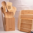 thumbnail image 6 of Joyce Chen 11-Piece Burnished Bamboo Cooking Utensil Set with Holder & Spoon Rest, Nonstick-Safe Spoons, Spatulas & Tongs, 6 of 9