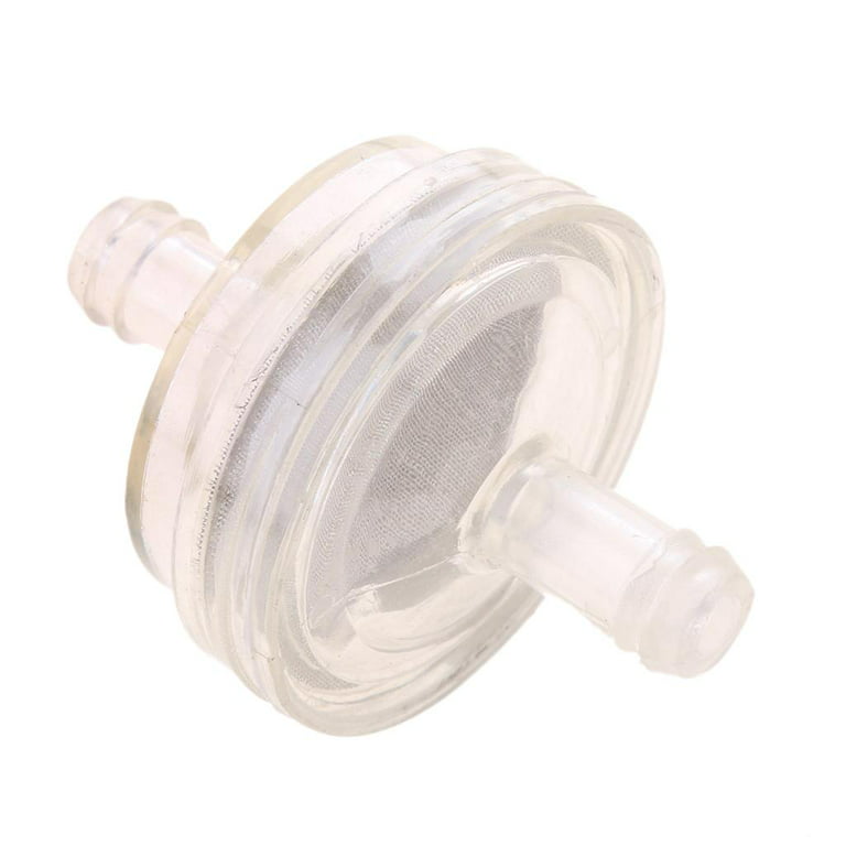 Universal Petrol Inline Fuel Filter Fit Motorcycle Auto 6mm 1/4 , Clear, as  described