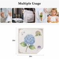 thumbnail image 5 of Blue Hydrangea Floral Cloth Napkins, Farmhouse Flowers Blossom Washable and Reusable Dinner Napkins Set of 4, Table Napkin for Kitchen Party Birthday Wedding Hotel Housewarming 20"x20", 5 of 9