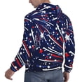 thumbnail image 3 of Hoodies for Men - Red White Blue colorful fire 1 Long Sleeve Comfrt Men'S Fashion Hoodies & Sweatshirts, Sweatshirts for Men Hoodies Pullover Clothing Clothes with Pouch, 3 of 7