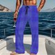 thumbnail image 1 of Pantalones de pijama largos para hombre, informales, con estampado a cuadros, holgados, deportivos, elásticos, rectos, vintage, con bolsillos, 1 of 6