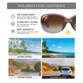 thumbnail image 7 of KALIYADI Women Sunglasses Polarized Sunglasses Trendy Retro Sun Glasses with UV Protection for Travel Driving, 7 of 7