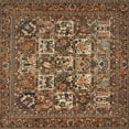 thumbnail image 1 of Ahgly Company Indoor Square Traditional Bakers Brown Persian Area Rugs, 7' Square, 1 of 6