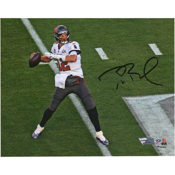 Tom Brady Tampa Bay Buccaneers Autographed 8" x 10" Super Bowl LV Champions Super Bowl LV Action Photograph