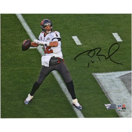 Tom Brady Tampa Bay Buccaneers Super Bowl LV Champions Autographed 8" x 10" Super Bowl LV Action Photograph - Fanatics Authentic Certified