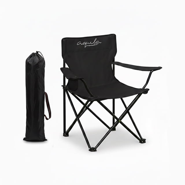 Silla de Camping Plegable Aquila Capacidad 120Kg Negro